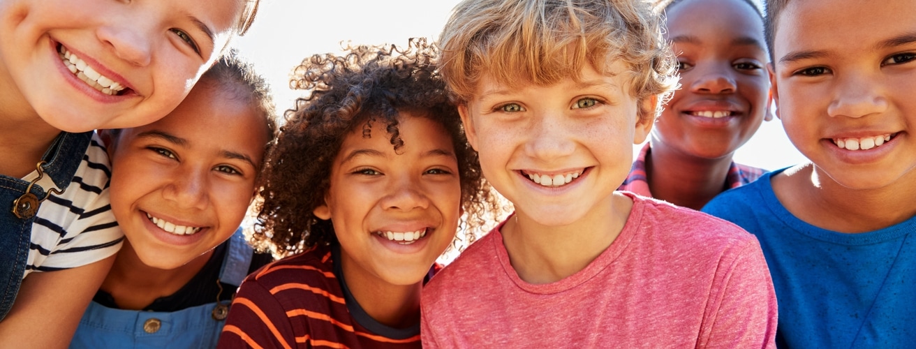 children smiling at camera